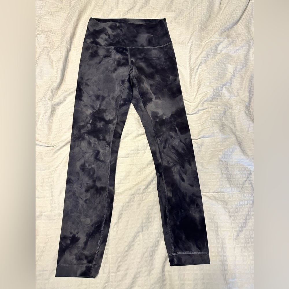 Lululemon Athletica Black Tie-Dye Leggings
